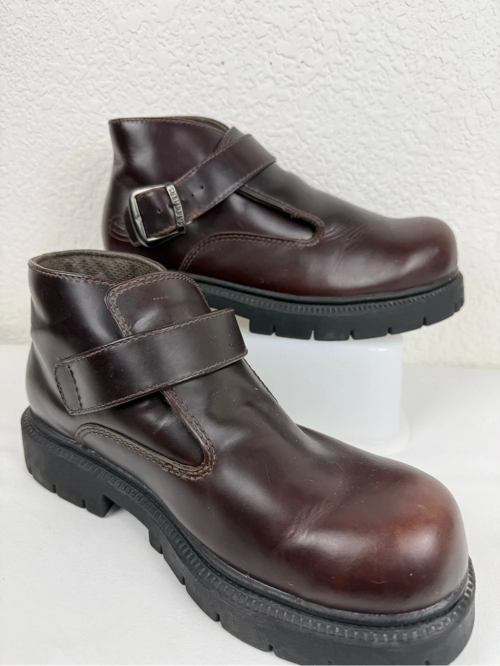 Sketchers | Brown Leather Chunky Platform Shoes | Men's 9 | Y2K Gorpcore